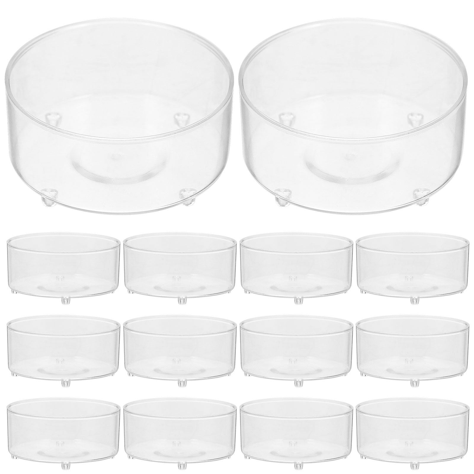 Plastic Cup 50Pcs - ティーライトキャンドル用プラスチックカップ50個セット 透明で再利用可能なティーライトホルダー 安全で安定した丸型デザイン 製造材料