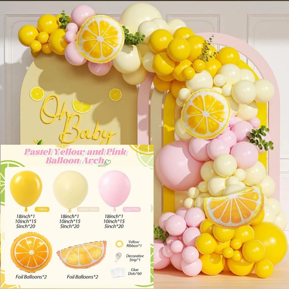 Balloon Arch Kit - フルーツテーマバルーンアーチキット マルチカラーラテックス装飾バルーンセット スイカ パイナップル イチゴ レモン