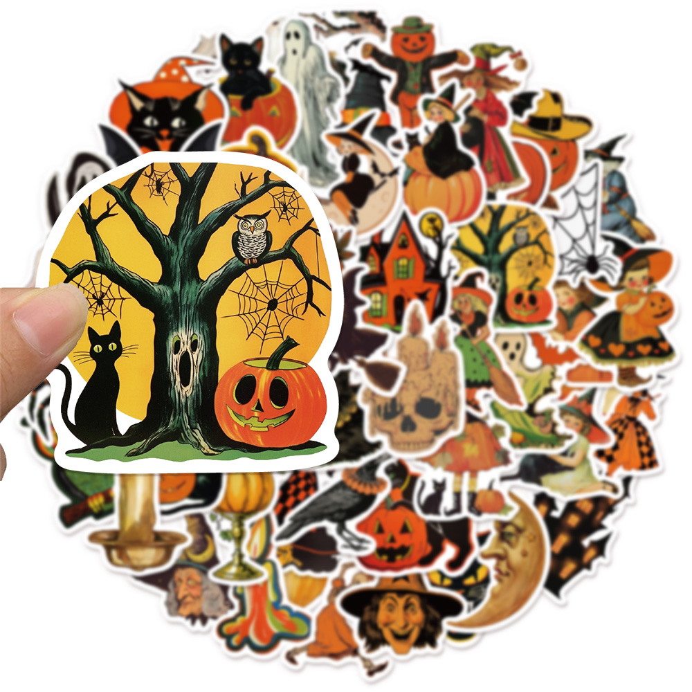 50 個ハロウィンカボチャ魔女楽しいステッカー DIY 荷物 - Plastic Cup 50Pcs のレビューと価格