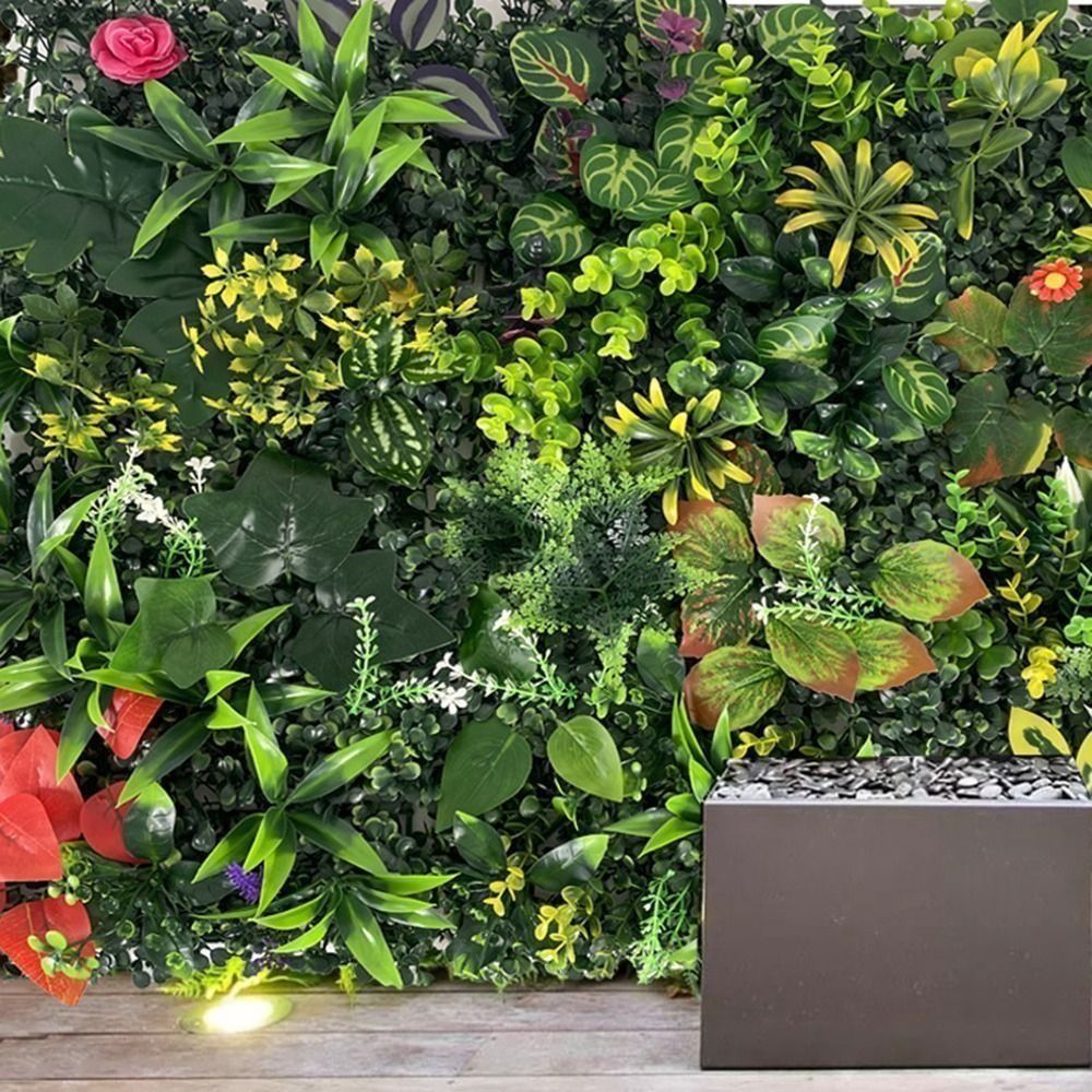 DIY人工植物壁パネル、UVカット加工、人工ユーカリ、グリー - Flower Wall Panel のレビューと価格