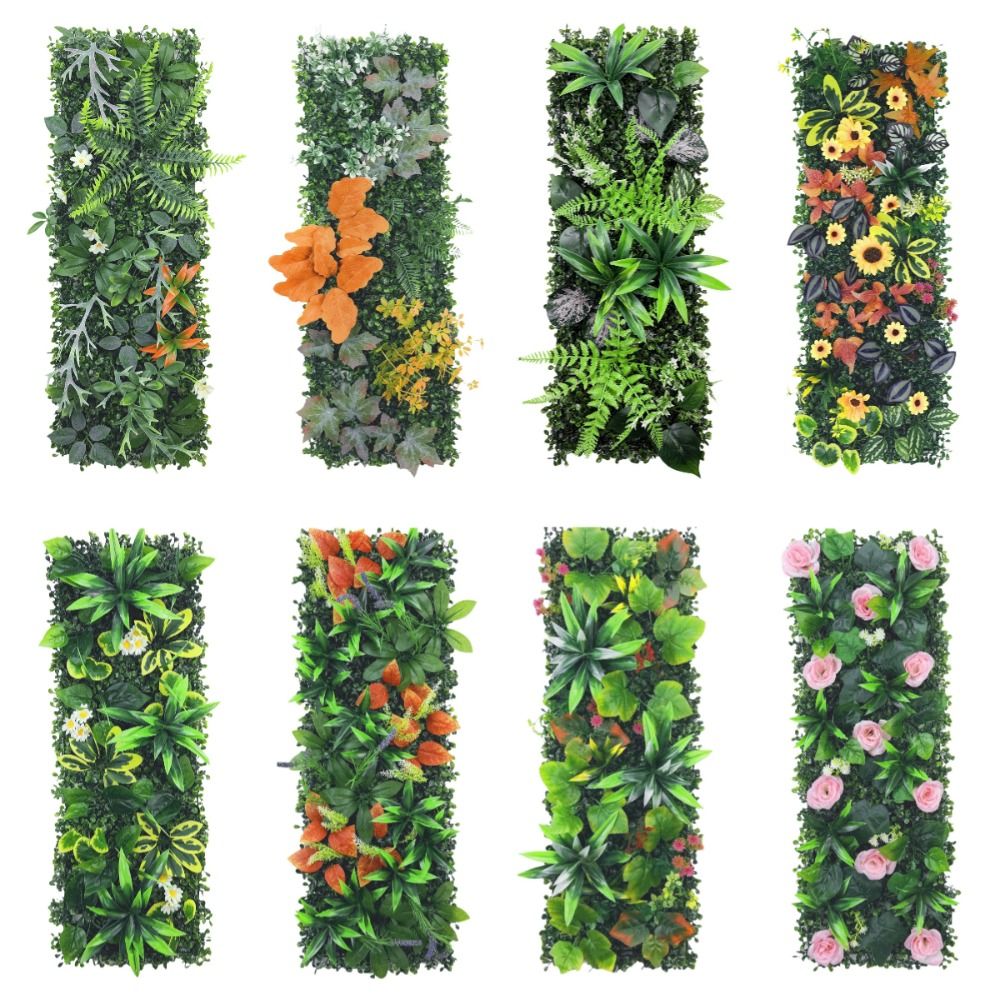 DIY人工植物壁パネル、UVカット加工、人工ユーカリ、グリー - Flower Wall Panel のレビューと価格