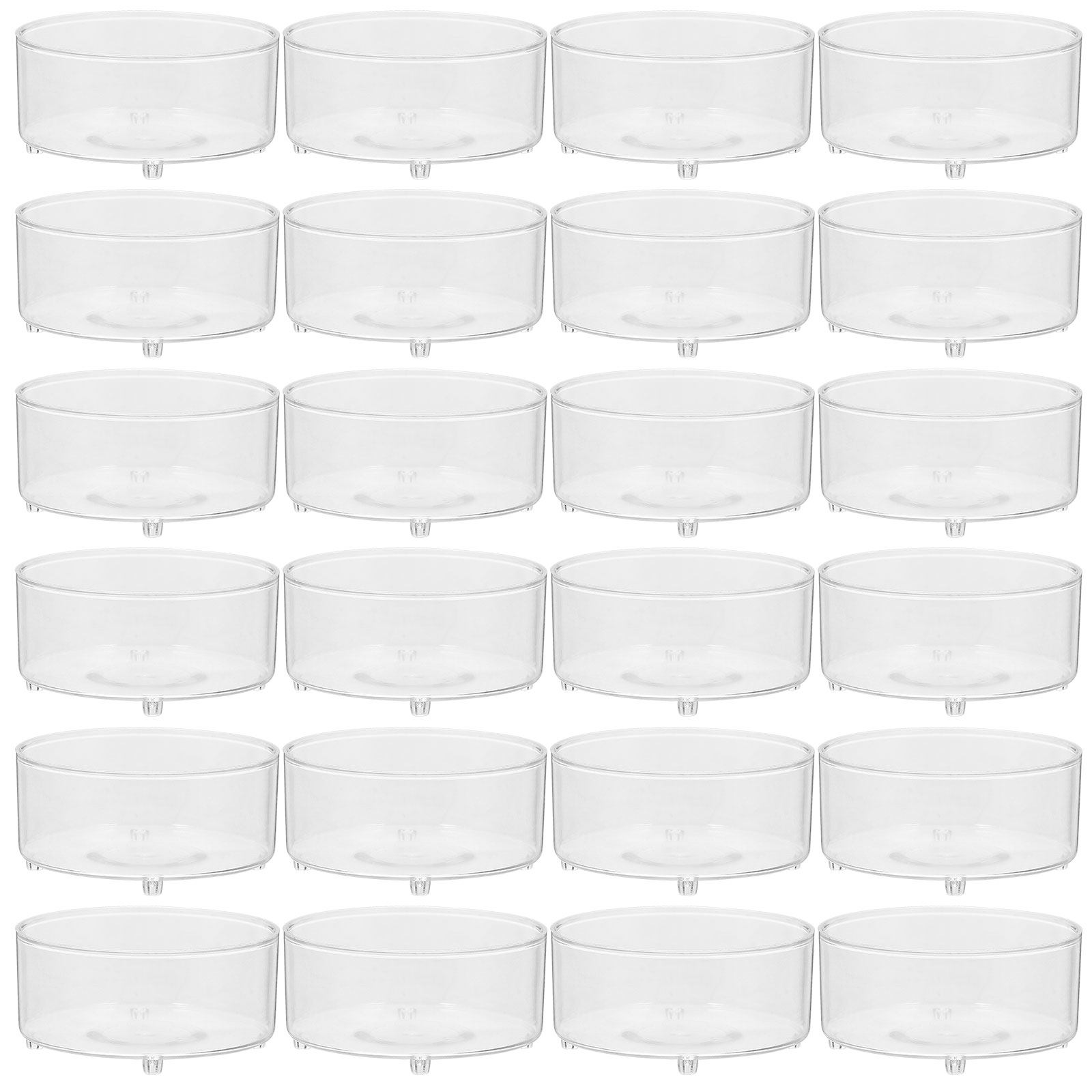 ティーライトキャンドル用プラスチックカップ50個セット 透明 - Plastic Cup 50Pcs のレビューと価格