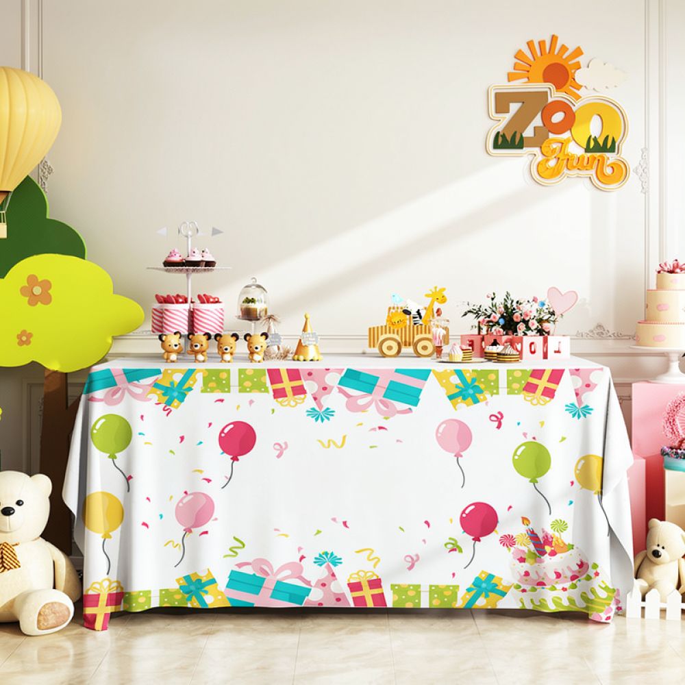 子供の誕生日パーティー用、防水加工のテーブルクロス。お祝いの - Dessert Table Backdrop のレビューと価格