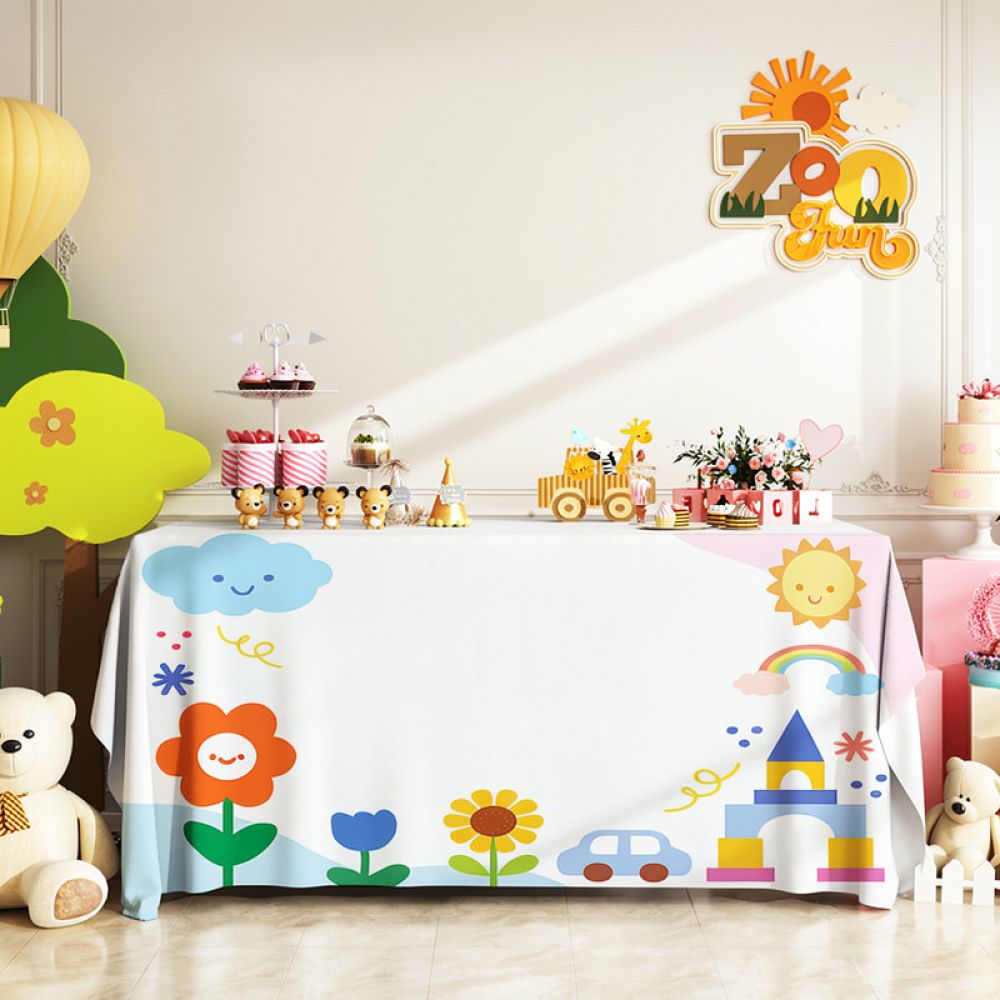 子供の誕生日パーティー用、防水加工のテーブルクロス。お祝いの - Dessert Table Backdrop のレビューと価格