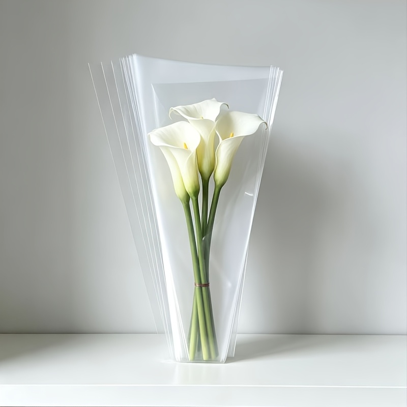 透明プラスチック製の花束用包装袋52枚セット。バラやギフトの - Event Party Shop のレビューと価格