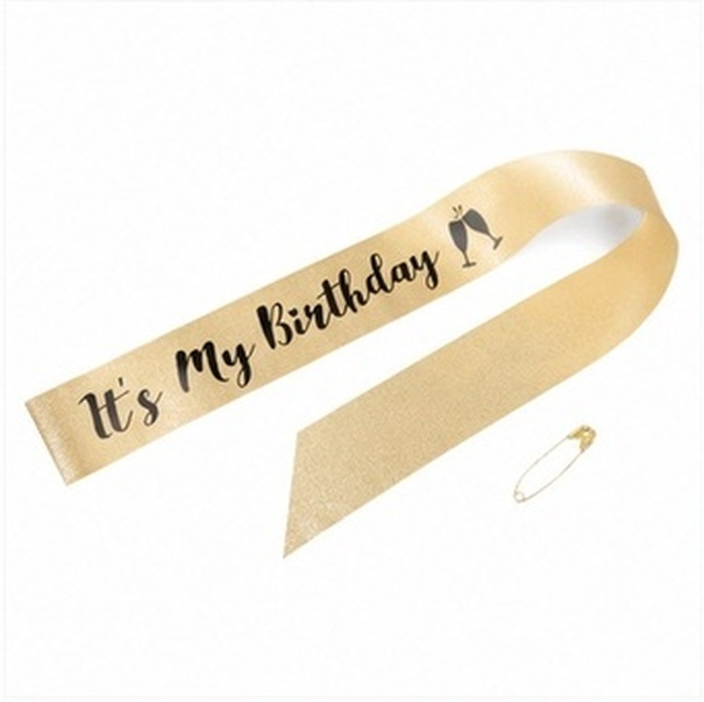 1個入り、誕生日パーティー用、キラキラ光る布製の肩飾り、色あ - Birthday Sash Glitter のレビューと価格