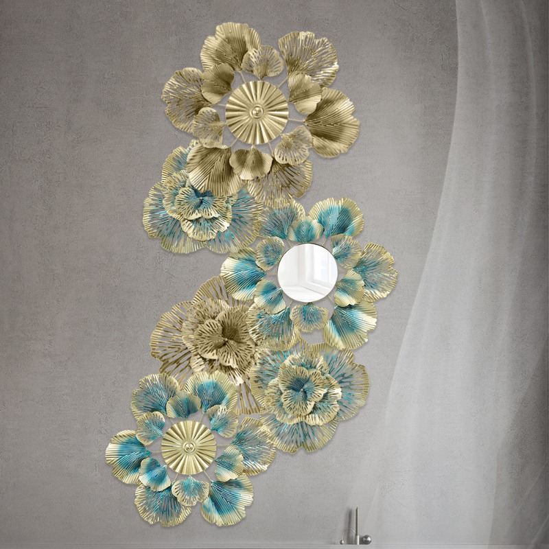 北欧風ライトラグジュアリーウォールデコレーション ゴールデン - Flower Wall Panel のレビューと価格