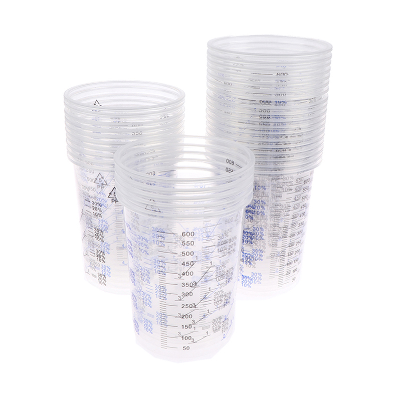 10個入り/50個入り ペイント調合用 容量調整済みカップ  - Plastic Cup 50Pcs のレビューと価格