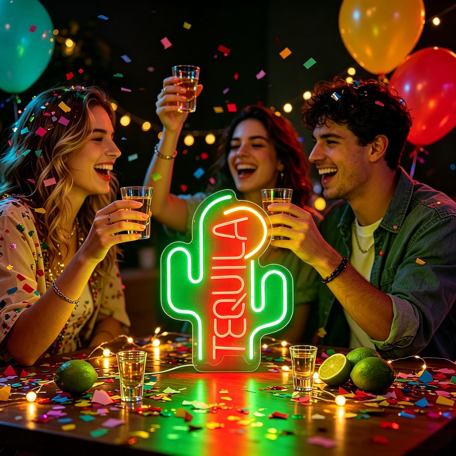 テキーラカクタスネオンサイン USB電源 LEDネオンライト - Neon Sign Party のレビューと価格