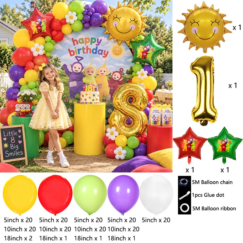 「テレタビーズ」のキャラクターが描かれたバルーンアーチキット - Balloon Arch Kit のレビューと価格